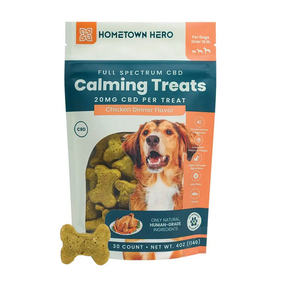 Hometown Hero CBD Calming Dog Treats (Chicken Dinner)