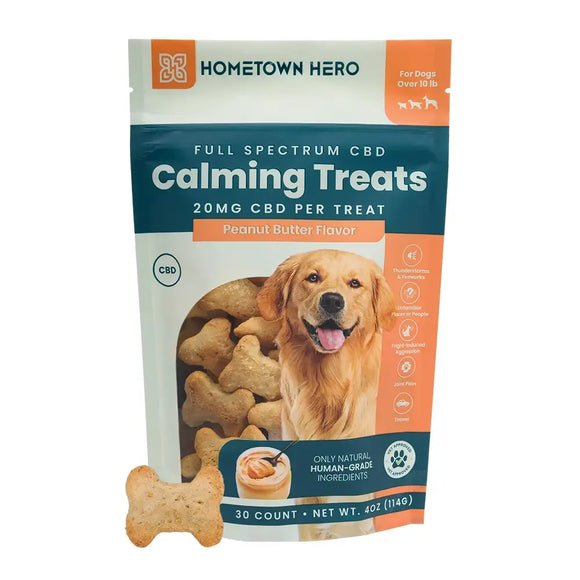 Hometown Hero CBD Calming Dog Treats (Peanut Butter)